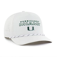 Men's '47  White Miami Hurricanes Forward Vent Hitch Rope Adjustable Hat