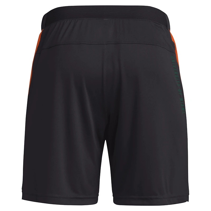 Men's adidas  Black Miami Hurricanes Designed for Training 7" AEROREADY Shorts