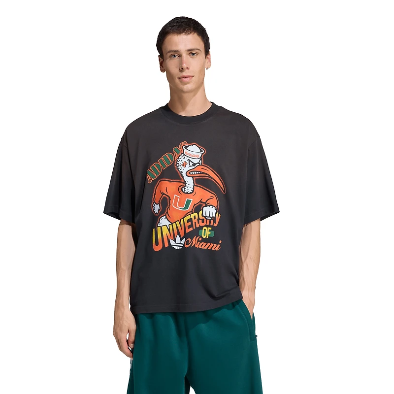 Men's adidas White Miami Hurricanes Originals T-Shirt