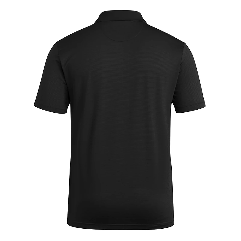 Men's adidas Black Miami Hurricanes Ultimate 365 Ottoman Polo Shirt