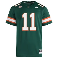 Men's adidas Carson Beck Green Miami Hurricanes Alternate NIL Football Player Jersey