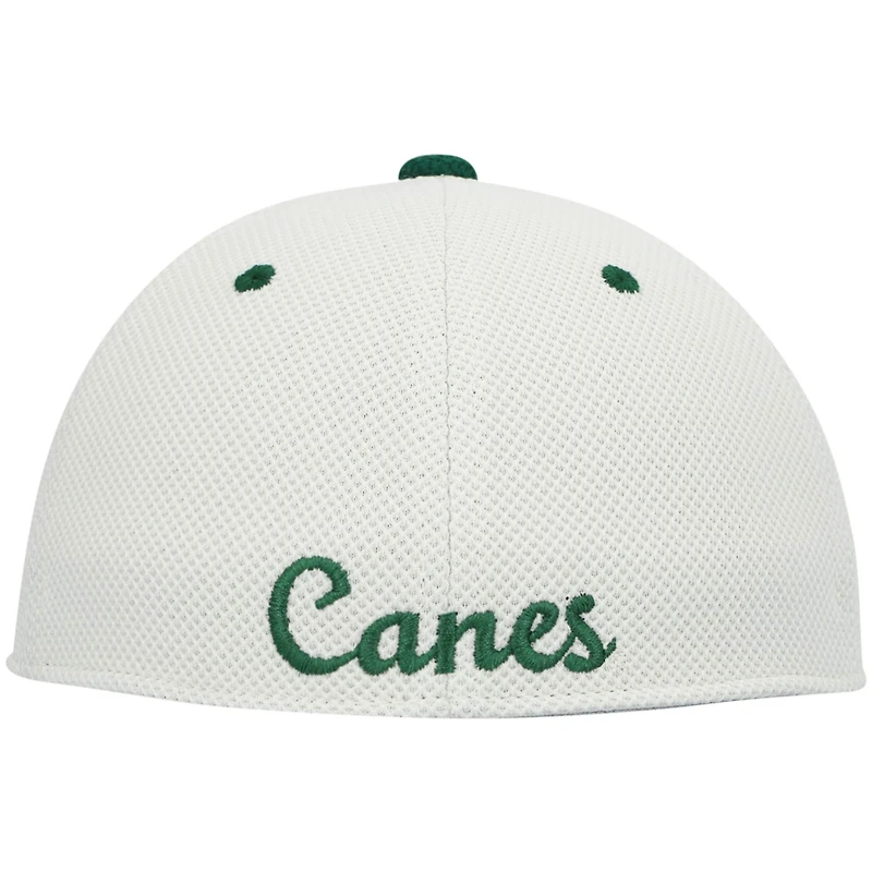 Men's adidas Cream Miami Hurricanes On-Field Baseball Fitted Hat
