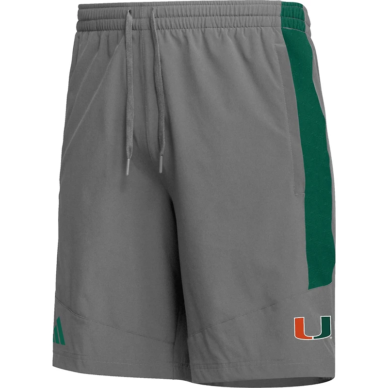 Short adidas Miami Hurricanes AEROREADY gris pour homme
