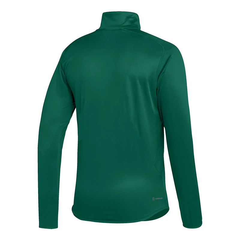 Haut demi-zip AEROREADY Sideline pour hommes adidas Miami Hurricanes 2023 vert