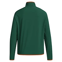 Men's adidas Green Miami Hurricanes 2024 Coaches Sideline Half-Zip Jacket