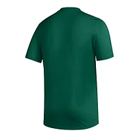 Men's adidas Green Miami Hurricanes AEROREADY Pregame T-Shirt