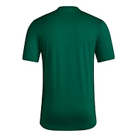T-shirt adidas vert Miami Hurricanes Basketball Locker On-Court The Fade Pregame AEROREADY pour homme