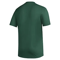 T-shirt d'avant-match de baseball adidas vert Miami Hurricanes Exit Velocity pour hommes AEROREADY