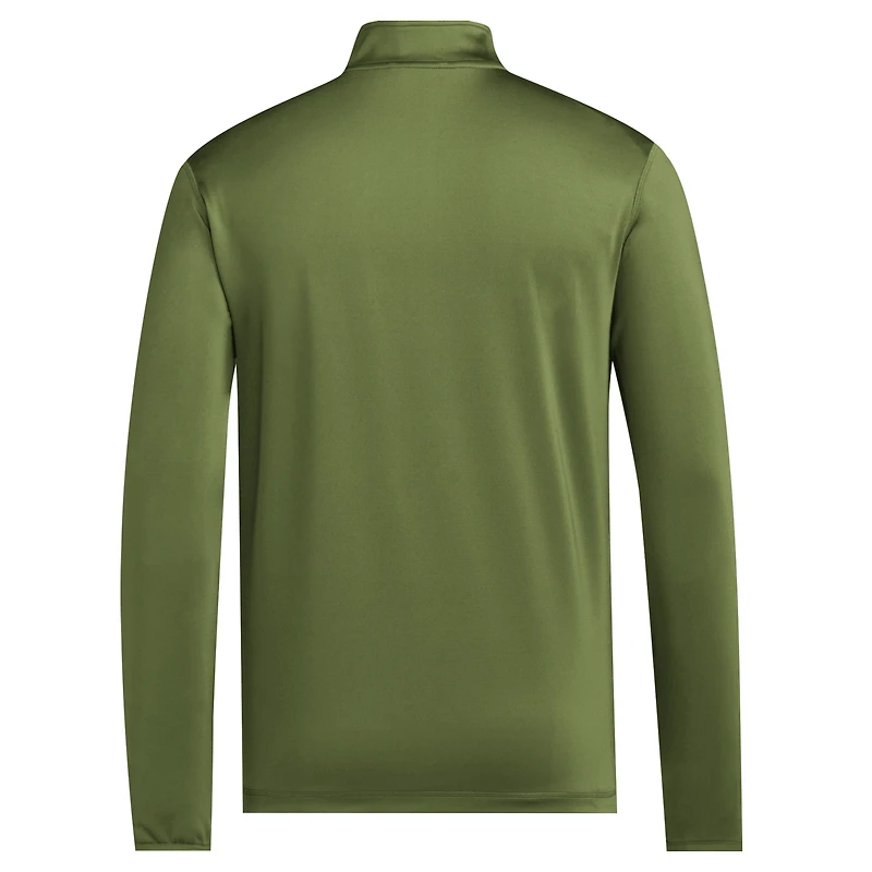 Men's adidas Green Miami Hurricanes Half-Zip Golf Jacket