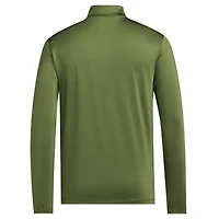 Men's adidas Green Miami Hurricanes Half-Zip Golf Jacket