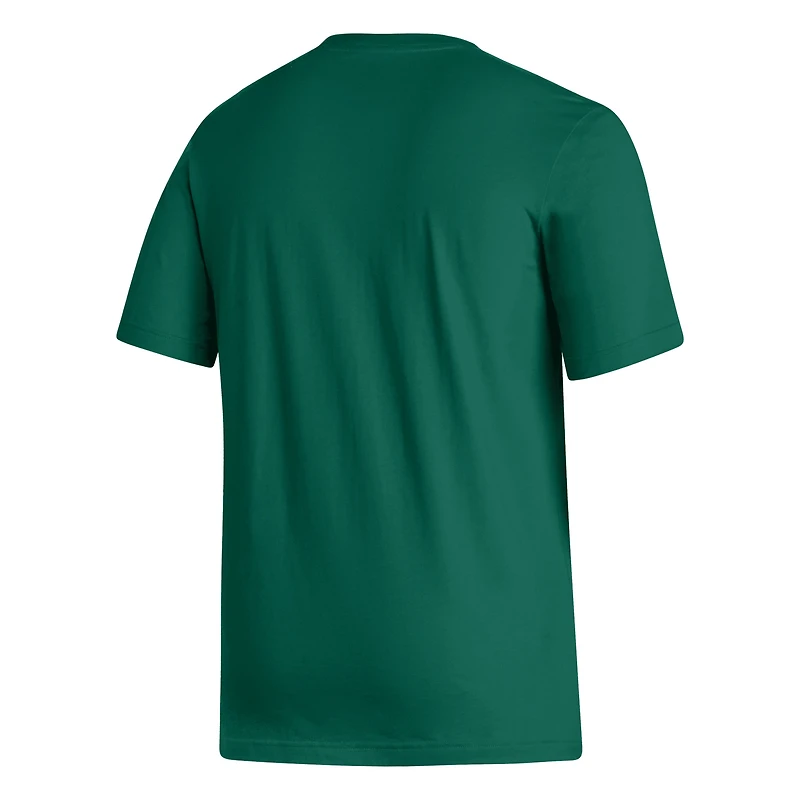 Men's adidas  Green Miami Hurricanes Head of Class Fresh T-Shirt