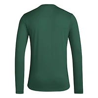 Men's adidas  Green Miami Hurricanes Locker Practice Football Pre-Game Long Sleeve T-Shirt