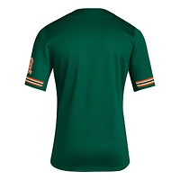 Maillot de baseball rétro réplique inversé Miami Hurricanes adidas vert pour hommes