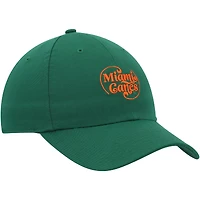 Casquette réglable Slouch Miami Hurricanes adidas verte pour homme