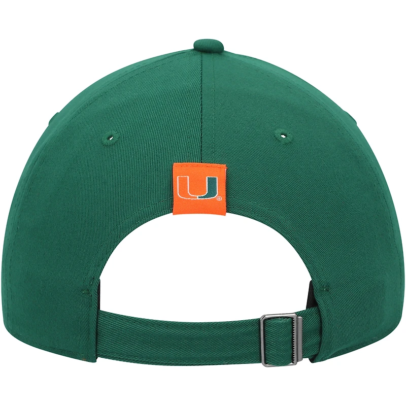 Casquette réglable Slouch Miami Hurricanes adidas verte pour homme