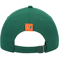 Casquette réglable Slouch Miami Hurricanes adidas verte pour homme
