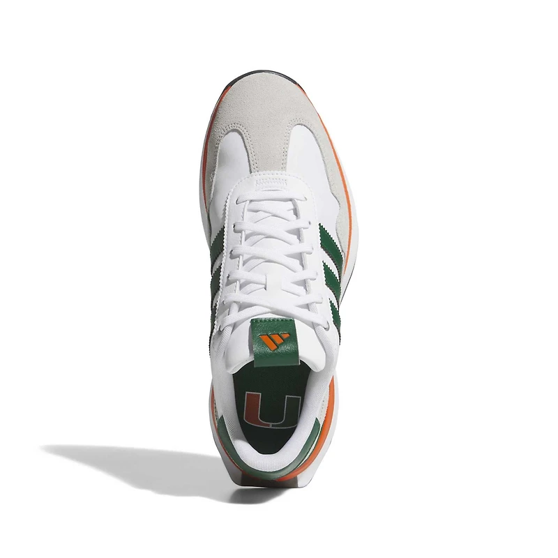 Men's adidas  Miami Hurricanes Textile Spikeless Golf Shoes