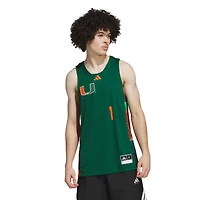 Men's adidas #1 Green/Orange Miami Hurricanes Black History Month Basketball Jersey