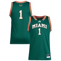 Maillot réplique Swingman vert adidas n°1 des Miami Hurricanes pour homme