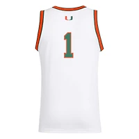 Maillot réplique Swingman blanc adidas #1 des Miami Hurricanes pour homme