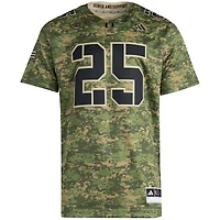 Maillot adidas #25 Camo Miami Hurricanes Honor & Support Premier Strategy pour homme