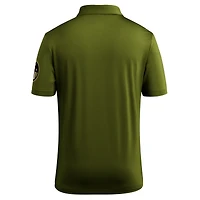 Men's adidas Olive Miami Hurricanes Salute to Service Ultimate365 Solid Polo
