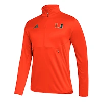 Haut demi-zip AEROREADY Sideline Miami Hurricanes 2023 pour homme adidas Orange