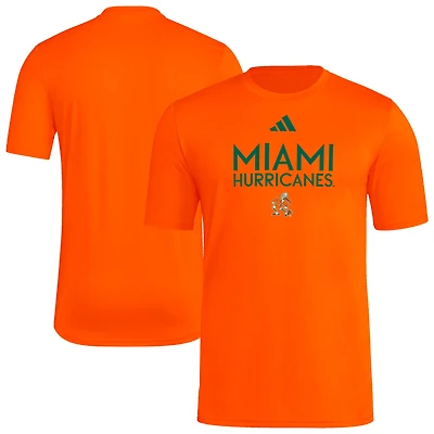 Men's adidas Orange Miami Hurricanes In-Season Fresh T-Shirt