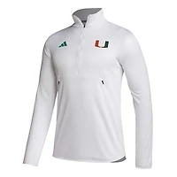 Haut demi-zip AEROREADY Sideline Miami Hurricanes 2023 pour homme adidas blanc