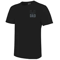 Men's  Black Miami Hurricanes Father's Day Mascot Overlay T-Shirt