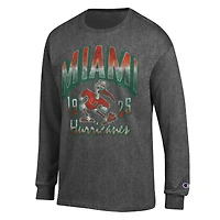 T-shirt à manches longues Champion Charcoal Miami Hurricanes pour homme