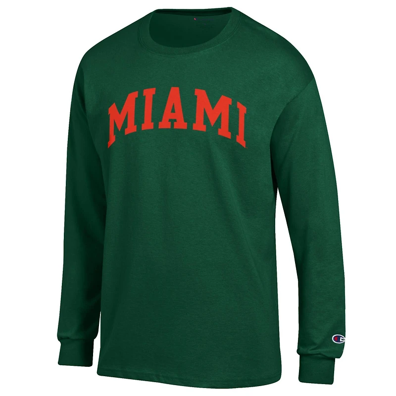 T-shirt à manches longues Champion Miami Hurricanes Basic Arch pour homme