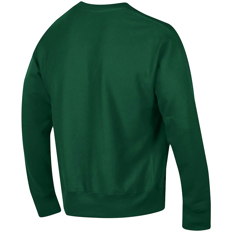 Sweat-shirt à enfiler Champion Green Miami Hurricanes pour homme, coupe décontractée, tissage inversé Arch