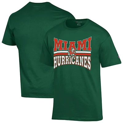 T-shirt Zoom vert champion de l'équipe des Miami Hurricanes pour hommes