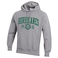 Men's Champion  Heather Gray Miami Hurricanes Established Reverse Weave Hoodie