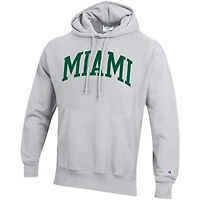 Sweat à capuche en molleton armure inversée Big & Tall Miami Hurricanes Champion gris chiné pour homme
