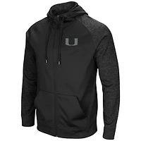 Sweat à capuche zippé Colosseum Miami Hurricanes Blackout 3.0 pour homme