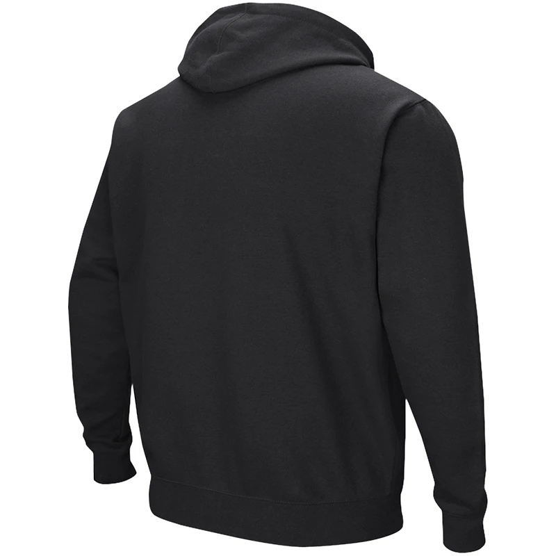 Men's Colosseum Black Miami Hurricanes Double Arch Pullover Hoodie