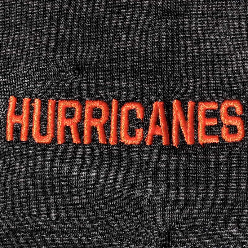 Men's Colosseum Black Miami Hurricanes Down Swing Polo