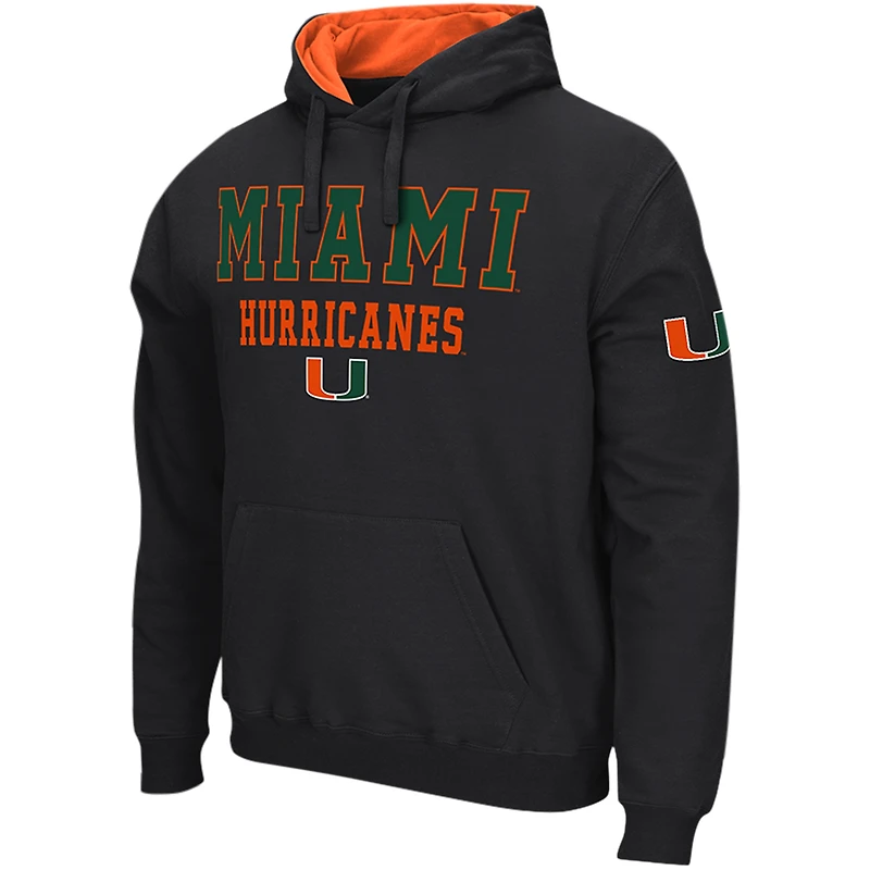 Sweat à capuche noir Colosseum pour hommes, Miami Hurricanes Sunrise