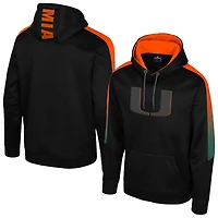 Men's Colosseum Black Miami Hurricanes The Gang Blackout Hoodie