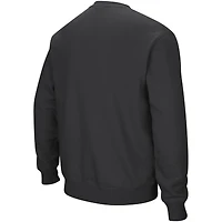 Men's Colosseum Charcoal Miami Hurricanes Arch & Logo Crew Neck Sweatshirt