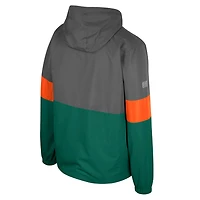 Men's Colosseum Charcoal Miami Hurricanes Miles Full-Zip Jacket