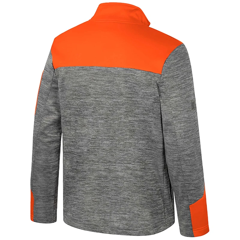 Men's Colosseum  Gray/Orange Miami Hurricanes Guard Full-Zip Jacket