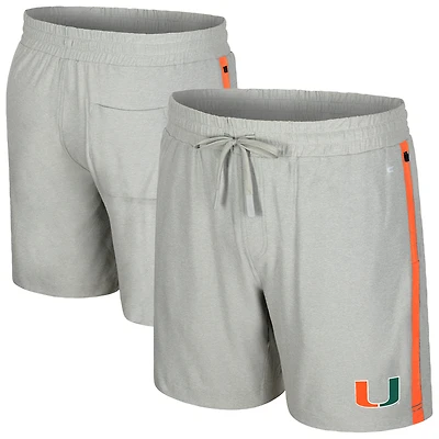 Men's Colosseum Gray Miami Hurricanes Mac Shorts