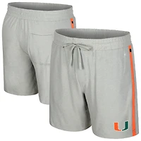 Men's Colosseum Gray Miami Hurricanes Mac Shorts