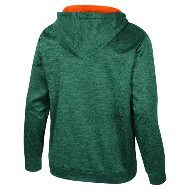 Men's Colosseum Green Miami Hurricanes Cypher Half-Zip Hoodie