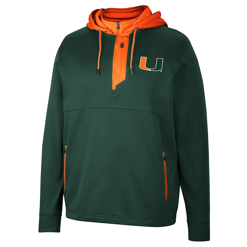 Sweat à capuche zippé Colosseum Miami Hurricanes Luge 3.0 pour homme vert