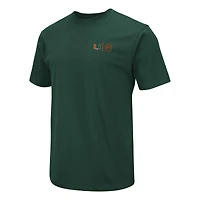 Men's Colosseum Green Miami Hurricanes OHT Military Appreciation T-Shirt