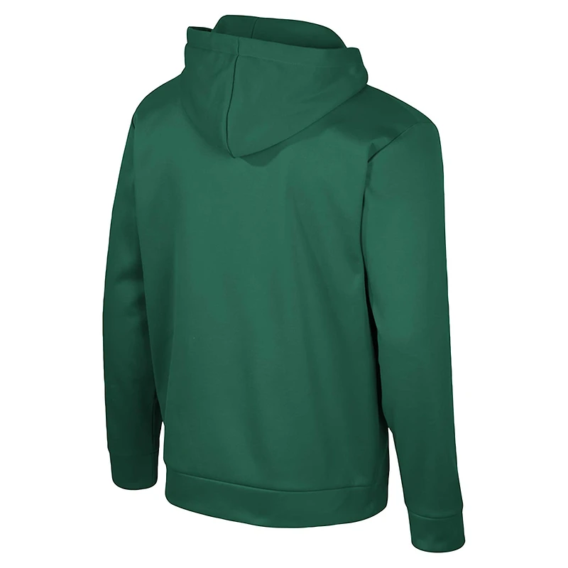 Men's Colosseum  Green Miami Hurricanes Quarter-Zip Hoodie